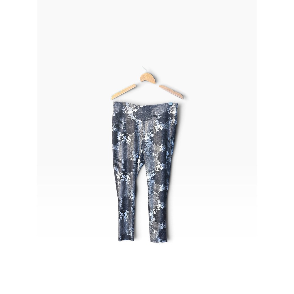 JOCKEY Gray Floral Print Women's Leggings Spandex Yoga Pants